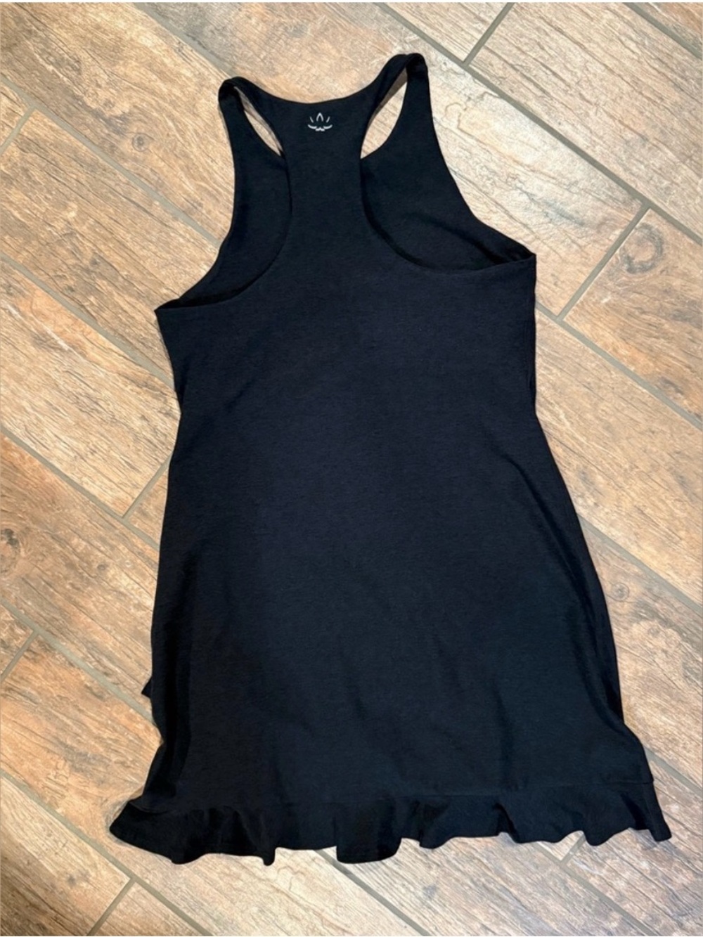 Beyond Yoga Black Ruffle-Hem Tank Dress - Picture 5 of 5